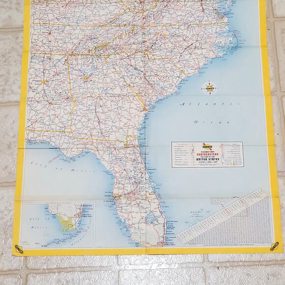 Sunoco Highway Map of Eastern North Eastern US 1962 Vtg Lithographed - Picture 9 of 14
